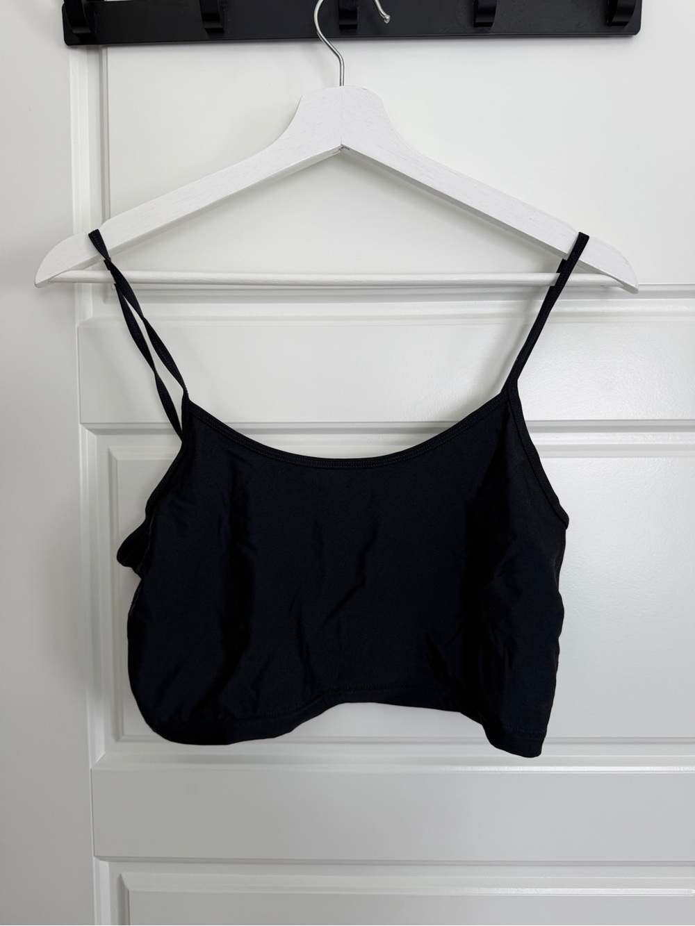 Black Spaghetti Strap Crop Top